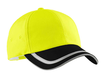 Port Authority Enhanced Visibility Cap C836 Safety Yellow Black OSFA