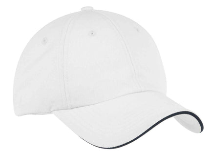 Port Authority Dry Zone Cap C838 White Classic Navy OSFA