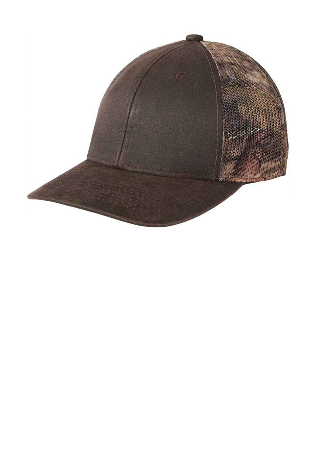 Port Authority Pigment Print Camouflage Mesh Back Cap C891 Mossy Oak Break-up Country Brown OSFA