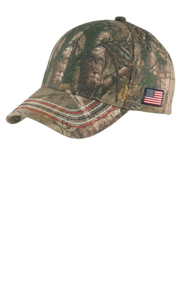 Port Authority Americana Contrast Stitch Camouflage Cap C909 Realtree Xtra OSFA