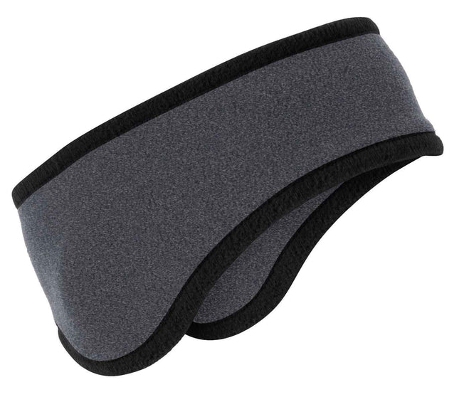Port Authority TwoColor Fleece Headband C916 Midnight Heather OSFA