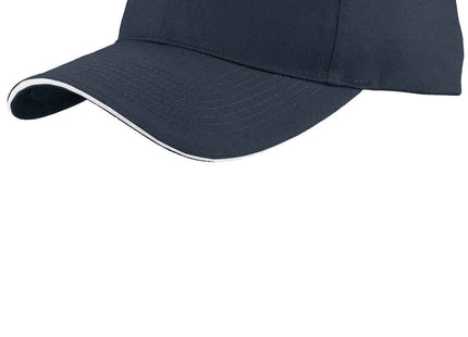 Port Authority Unstructured Sandwich Bill Cap C919 Navy White OSFA