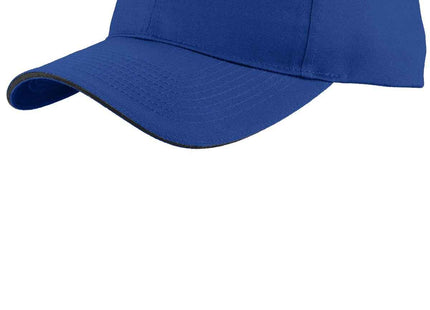Port Authority Unstructured Sandwich Bill Cap C919 Royal Black OSFA
