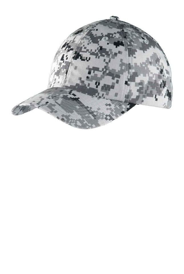 Port Authority Digital Ripstop Camouflage Cap C925 Grey Camo OSFA