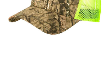 Port Authority Structured Camouflage Mesh Back Cap C930 Mossy Oak Break-Up Country Neon Yellow OSFA
