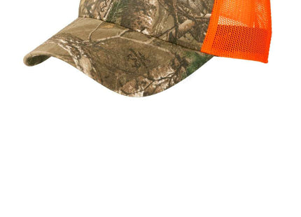 Port Authority Structured Camouflage Mesh Back Cap C930 Realtree Xtra Neon Orange OSFA