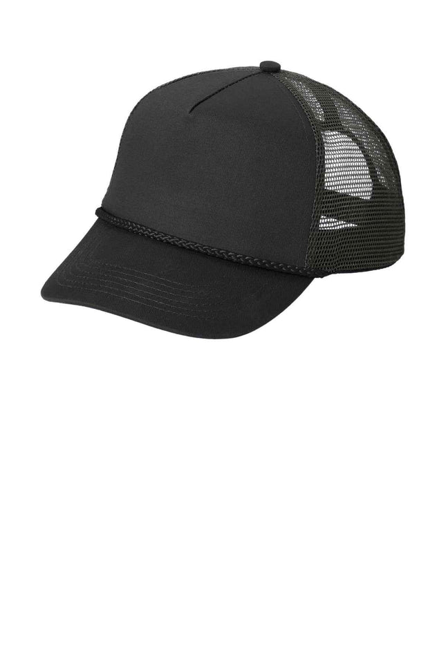 Port Authority 5Panel Snapback Cap C932 Black OSFA