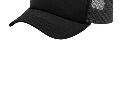 Port Authority 5Panel Twill Foam Trucker Cap C936 Black Black OSFA