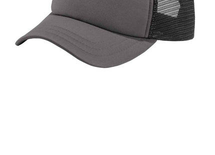 Port Authority 5Panel Twill Foam Trucker Cap C936 Charcoal Black OSFA