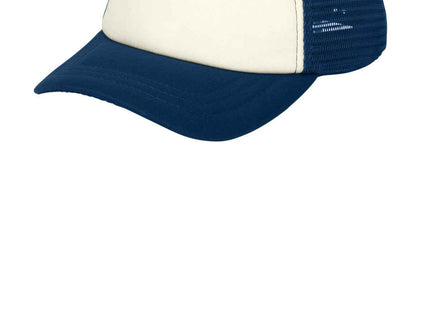 Port Authority 5Panel Twill Foam Trucker Cap C936 Ivory Navy OSFA