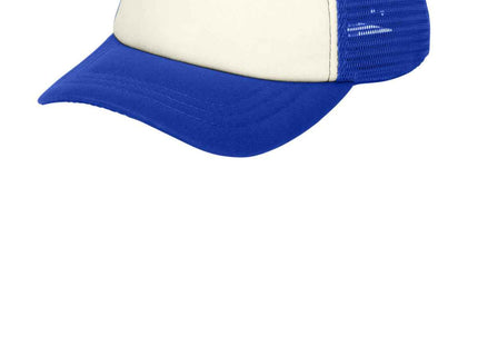 Port Authority 5Panel Twill Foam Trucker Cap C936 Ivory Royal OSFA
