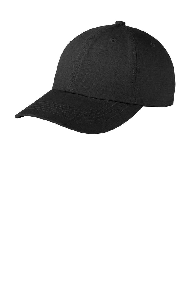 Port Authority Ripstop Cap C940 Black OSFA