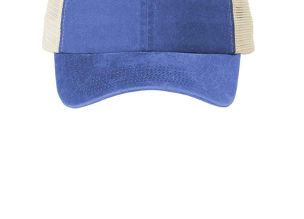 Port Authority Beach Wash Mesh Back Cap C943 Blue Moon Stone OSFA