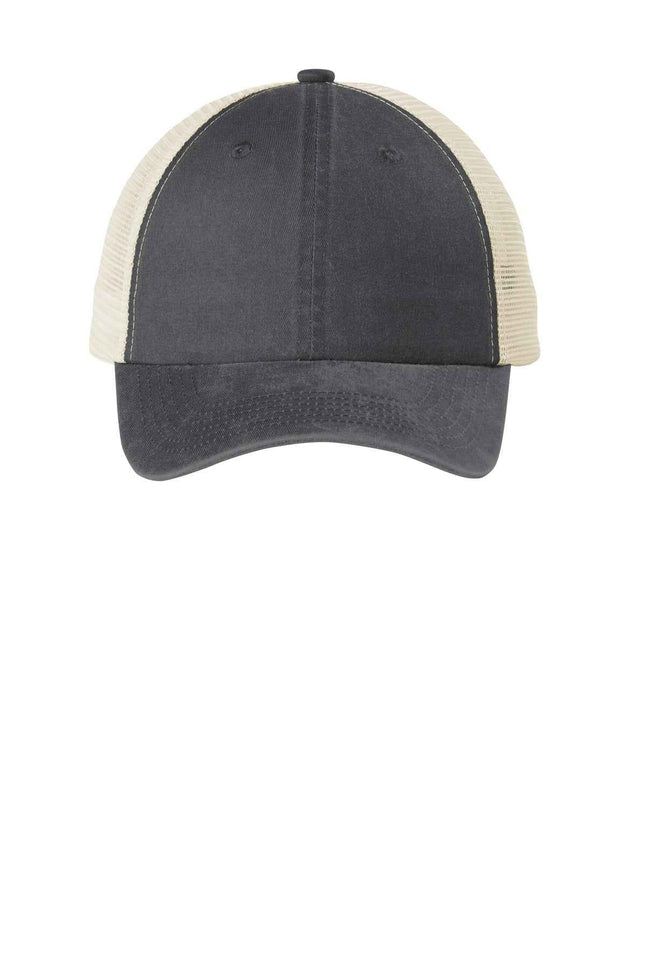 Port Authority Beach Wash Mesh Back Cap C943 Coal Stone OSFA