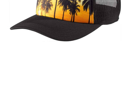 Port Authority Photo Real Snapback Trucker Cap C950 Palm Trees OSFA