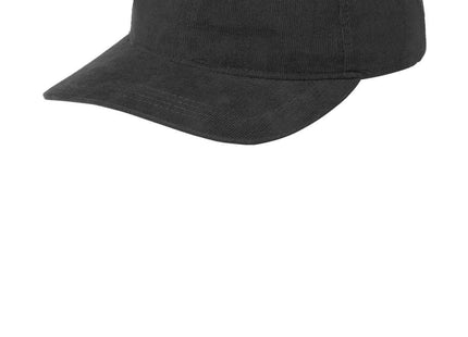 Port Authority Light Corduroy Dad Cap C973 Deep Black OSFA