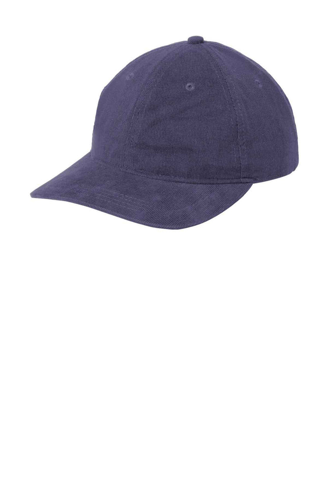 Port Authority Light Corduroy Dad Cap C973 Dress Blue Navy OSFA