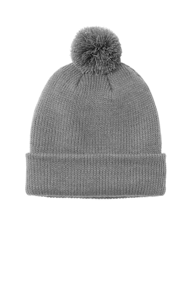 Port Authority Cozy Pom Beanie C978 Gusty Grey OSFA