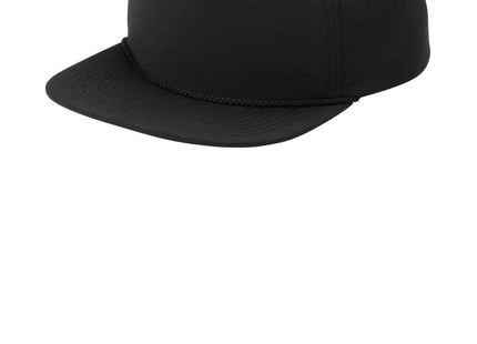 Port Authority 5Panel Poly Rope Cap C981 Black Black OSFA