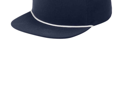 Port Authority 5Panel Poly Rope Cap C981 River Blue Navy White OSFA
