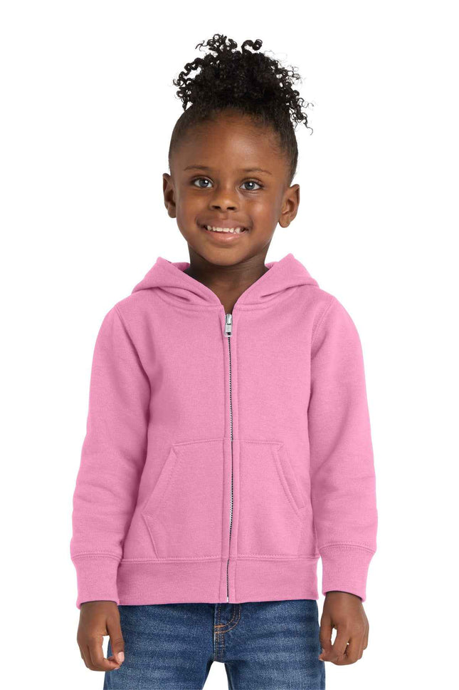 Port & Co Toddler Core Fleece FullZip Hooded Sweatshirt CAR78TZH