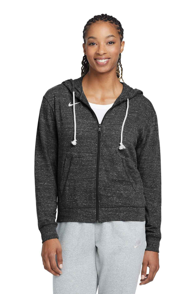 Nike Women's Gym Vintage FullZip Hoodie CN9402 Team Black