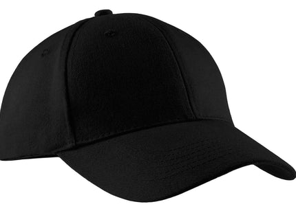 Port Authority Brushed Twill Cap CP82 Black OSFA