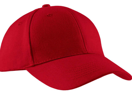 Port Authority Brushed Twill Cap CP82 Red OSFA