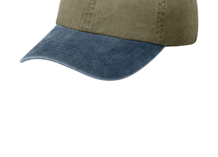 Port Authority TwoTone PigmentDyed Cap CP83 Khaki Navy OSFA