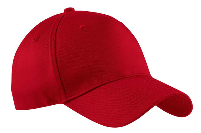 Port Authority FivePanel Twill Cap CP86 Red OSFA