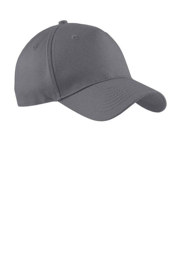 Port Authority FivePanel Twill Cap CP86 Charcoal OSFA