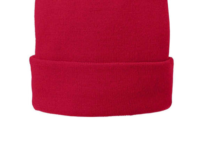 Port Authority FleeceLined Knit Cap CP90L Athletic Red OSFA