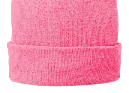 Port Authority FleeceLined Knit Cap CP90L Neon Pink Glo OSFA