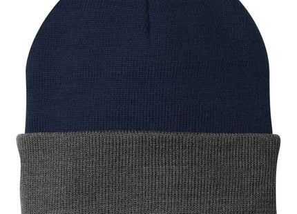 Port Authority Knit Cap CP90 Navy Athletic Oxford OSFA