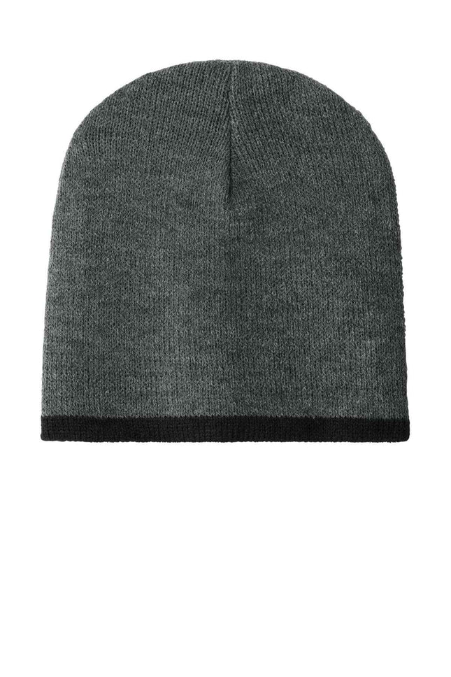 Port Authority Beanie Cap CP91 Athletic Oxford Black OSFA