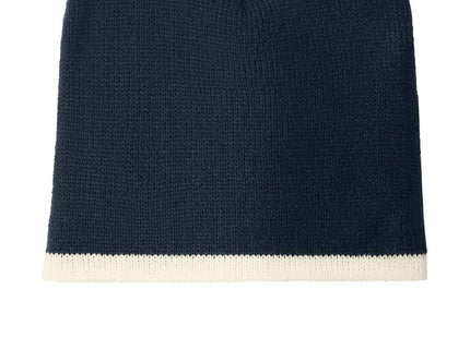 Port Authority Beanie Cap CP91 Navy Natural OSFA