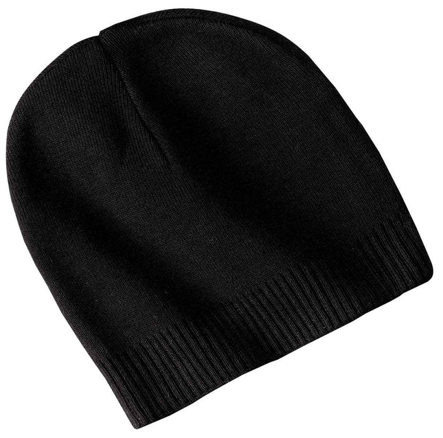 Port Authority 100% Cotton Beanie CP95 Black OSFA