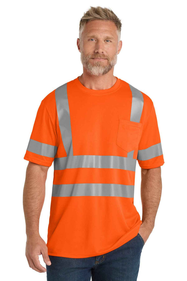 CornerStone ANSI 107 Class 3 Mesh Tee CS202 Safety Orange