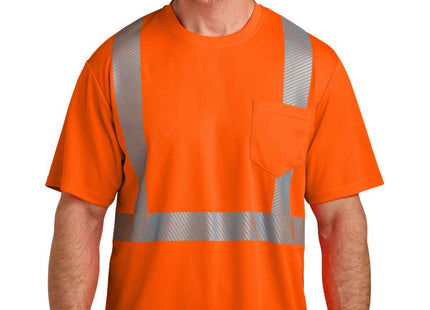 CornerStone ANSI 107 Class 2 Segmented Tape Tee CS204 Safety Orange
