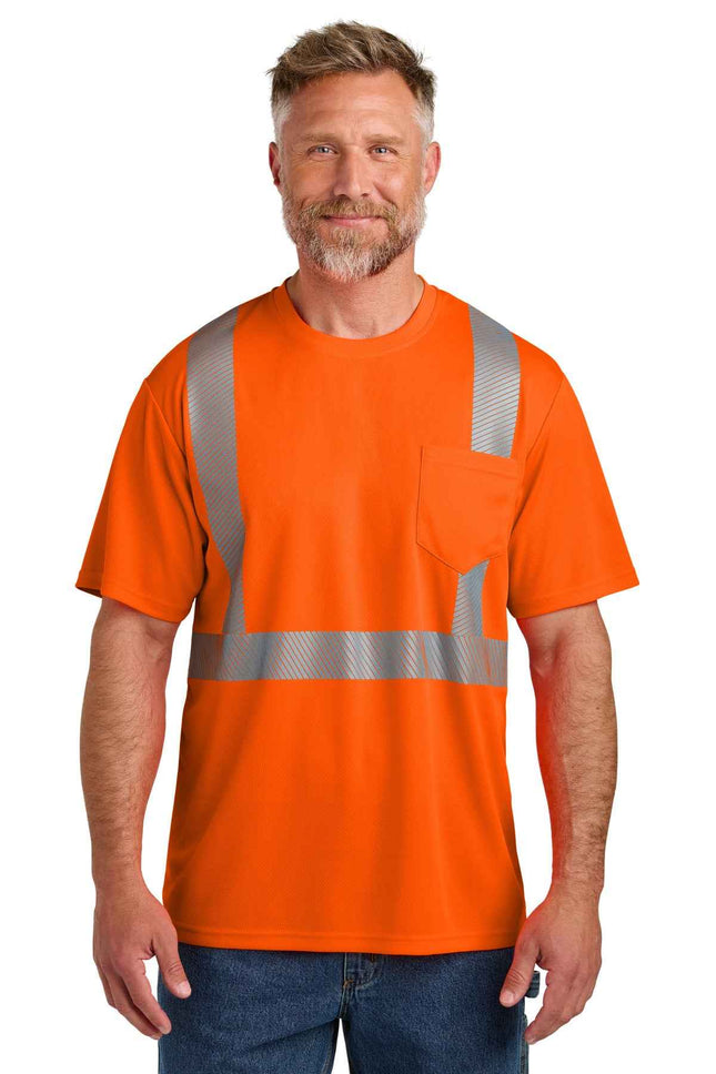 CornerStone ANSI 107 Class 2 Segmented Tape Tee CS204 Safety Orange