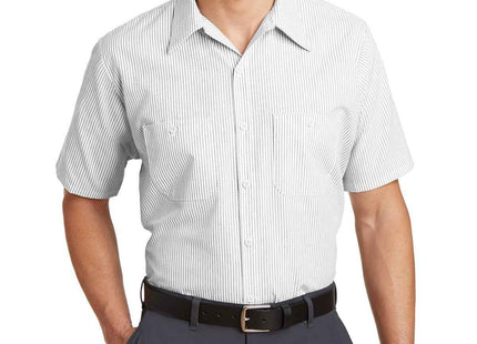 Red Kap Short Sleeve Striped Industrial Work Shirt CS20
