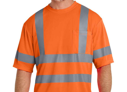 CornerStone ANSI 107 Class 3 Short Sleeve SnagResistant Reflective T Shirt CS408 Safety Orange