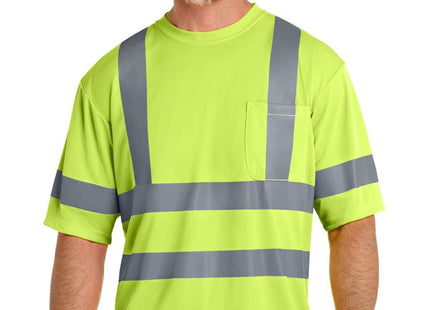 CornerStone ANSI 107 Class 3 Short Sleeve SnagResistant Reflective T Shirt CS408 Safety Yellow