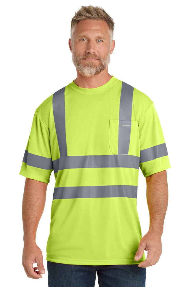 CornerStone ANSI 107 Class 3 Short Sleeve SnagResistant Reflective T Shirt CS408 Safety Yellow