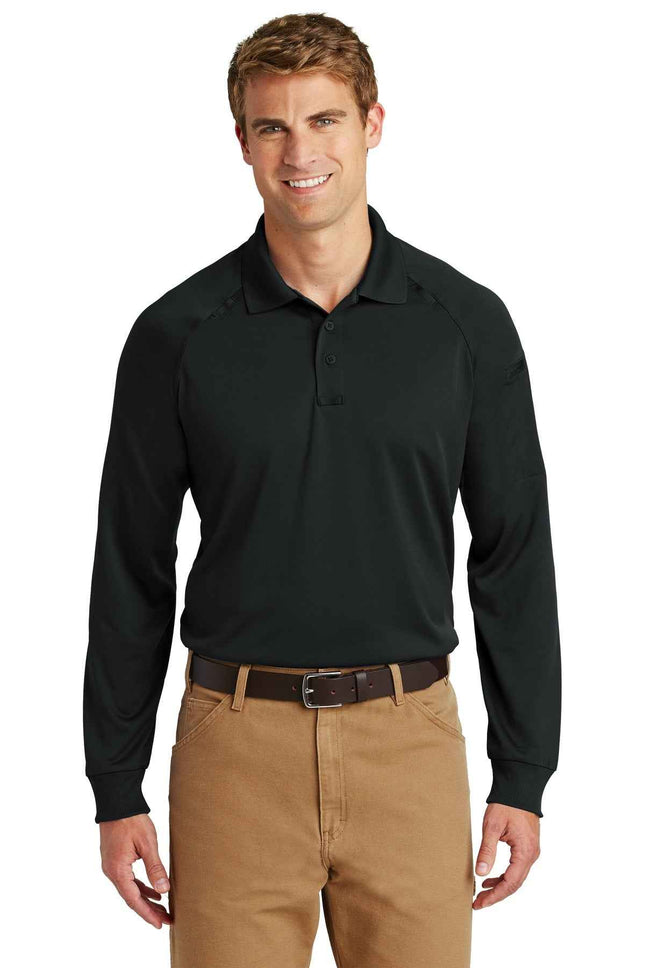CornerStone Select Long Sleeve SnagProof Tactical Polo CS410LS Black