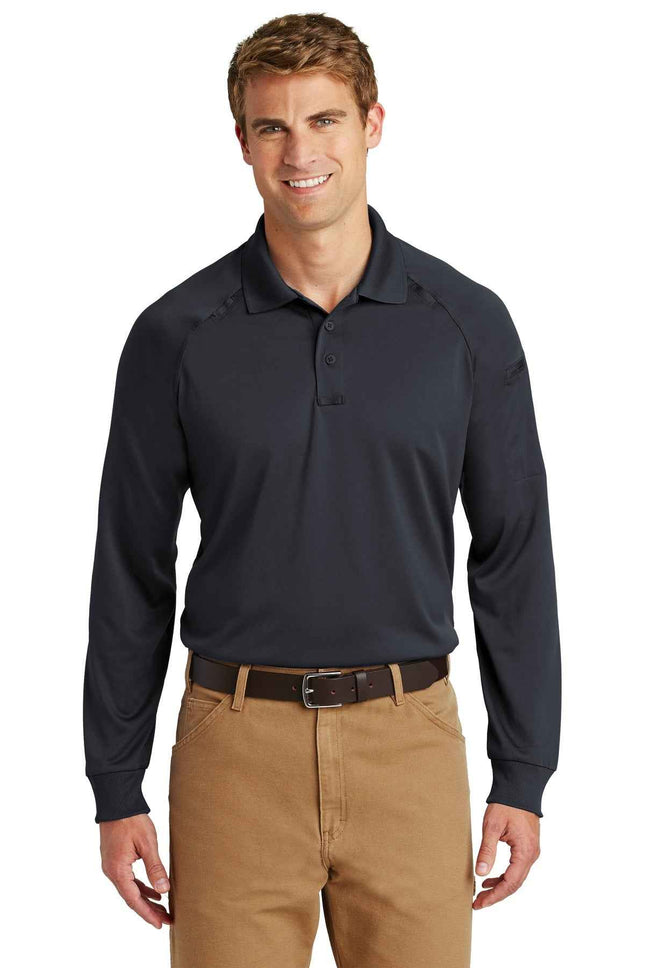 CornerStone Select Long Sleeve SnagProof Tactical Polo CS410LS Charcoal