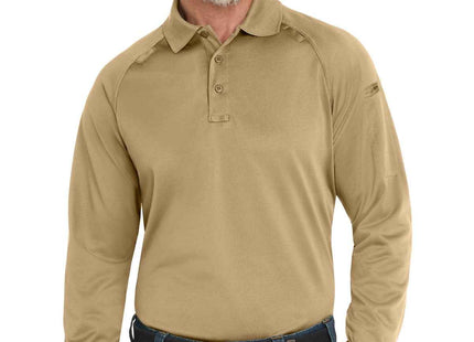 CornerStone Select Long Sleeve SnagProof Tactical Polo CS410LS Tan