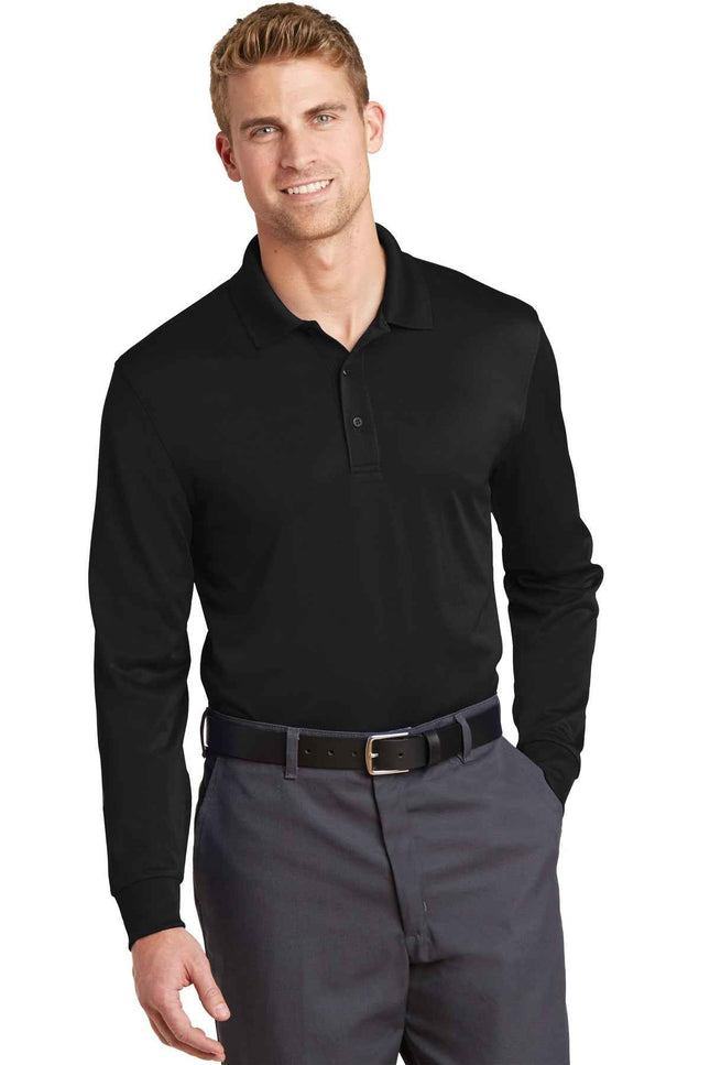 CornerStone Select SnagProof Long Sleeve Polo CS412LS Black