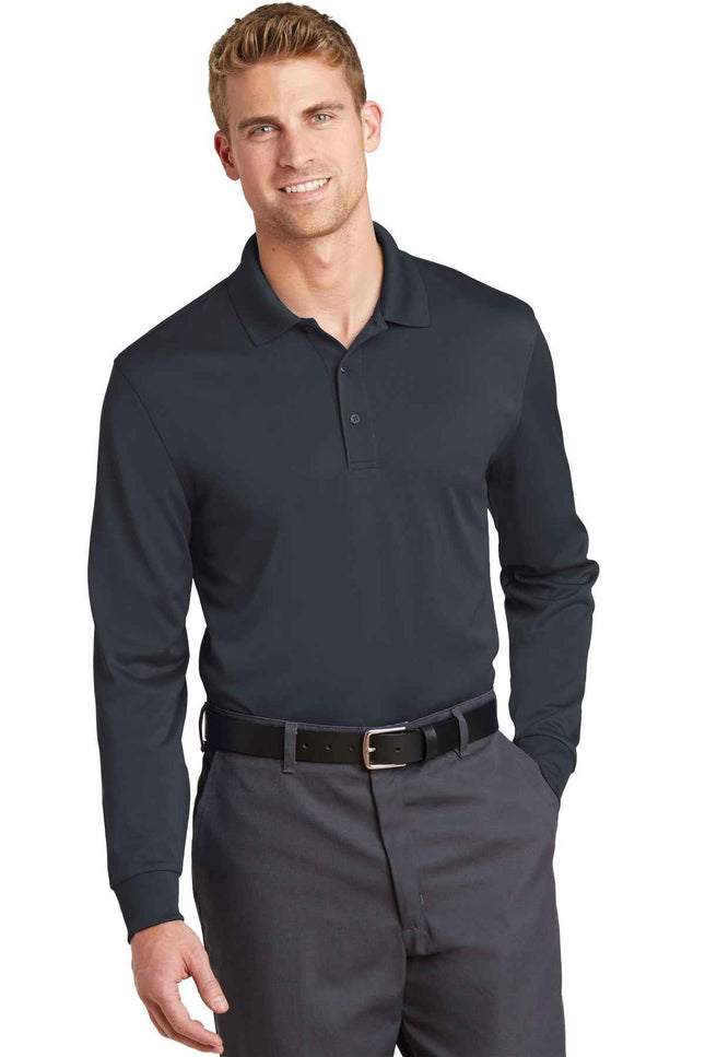 CornerStone Select SnagProof Long Sleeve Polo CS412LS Charcoal