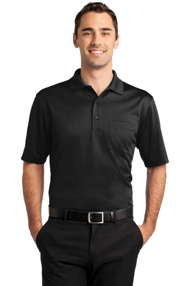 CornerStone Select SnagProof Pocket Polo CS412P Black
